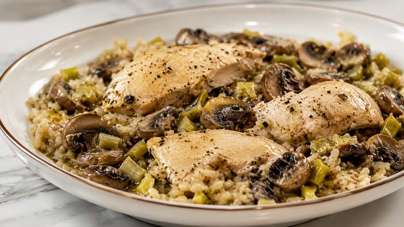 Chicken Marsala Rice Casserole Recipe