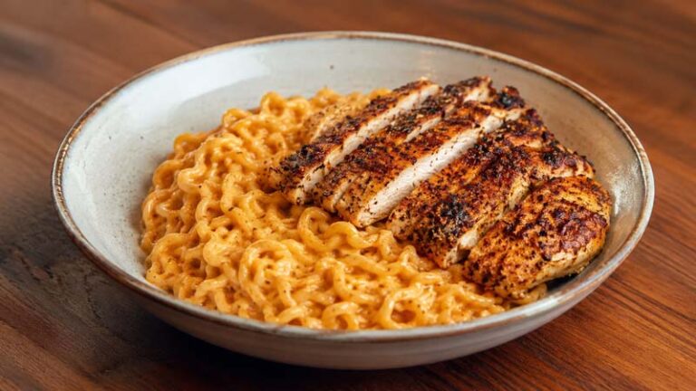 Creamy Blackened Chicken Ramen Recipe