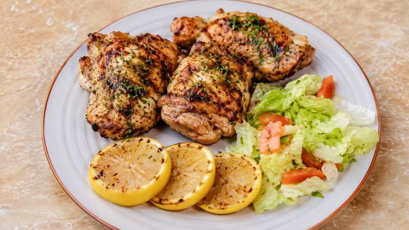 Grilled Lemon-Garlic Chicken Thighs with Herbs Recipe
