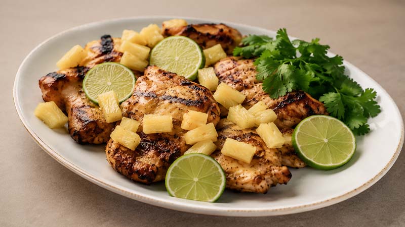 Grilled Pineapple Lime Chicken Thighs Recipe