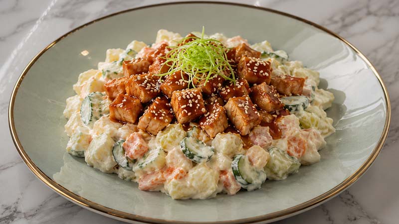 Japanese Potato Salad with Teriyaki Chicken Recipe