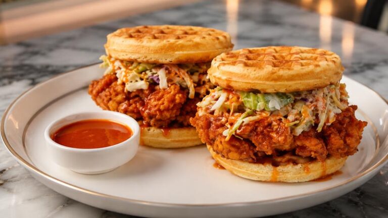 Nashville Hot Chicken and Waffle Sandwich Recipe