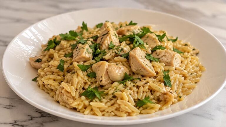 One-Pan Buttery Chicken and Orzo Recipe