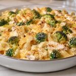 One-Pan Chicken Broccoli Cheddar Pasta Bake Recipe