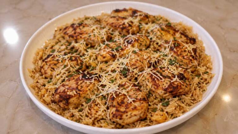 One-Pan Garlic Butter Chicken and Rice Recipe