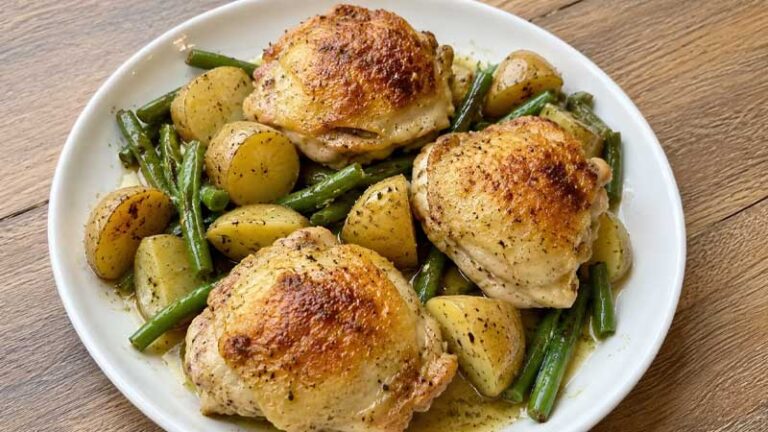 One Pan Garlic Parmesan Chicken Dinner Recipe