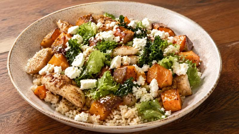 Sheetpan Hot Honey Chicken Bowls Recipe