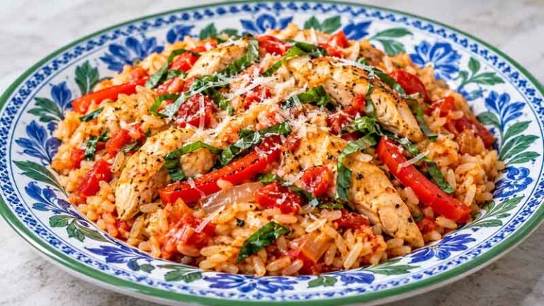 20-Minute Basil, Chicken & Tomato Rice
