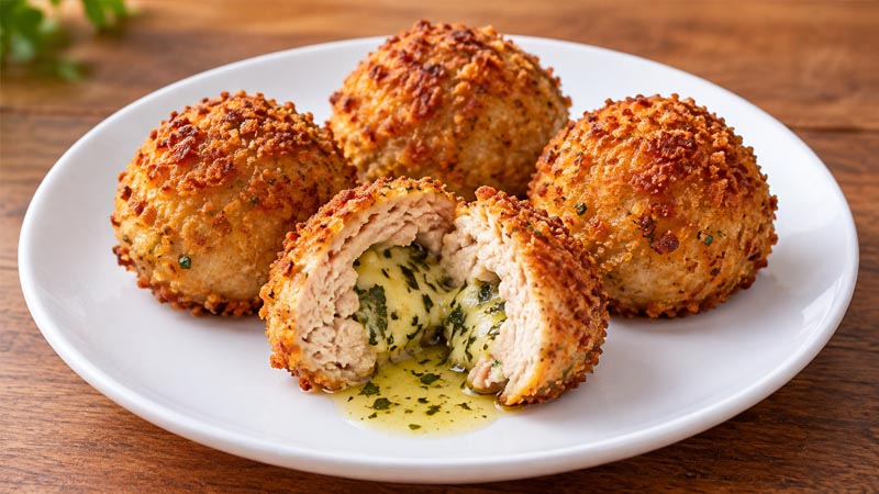 Air Fryer Chicken Kiev Balls