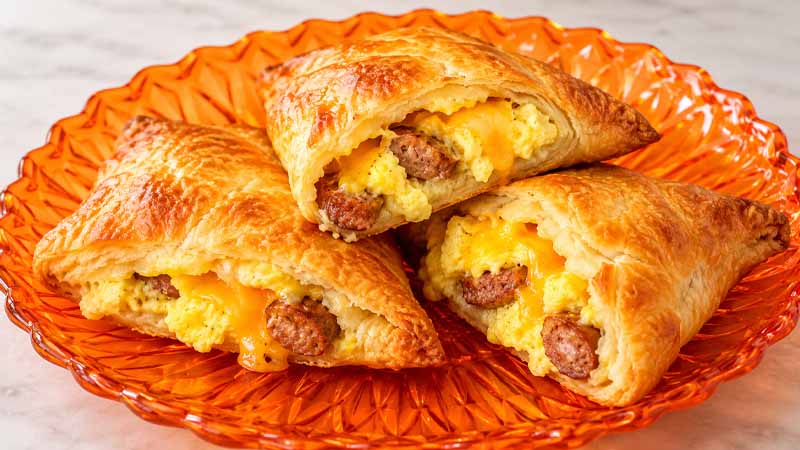 Air Fryer Crescent Breakfast Pockets