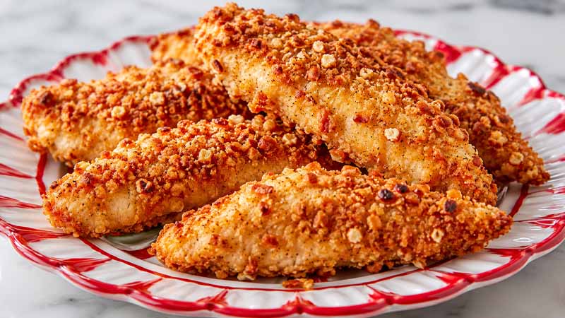 Air Fryer Pretzel-Crusted Chicken Tenders