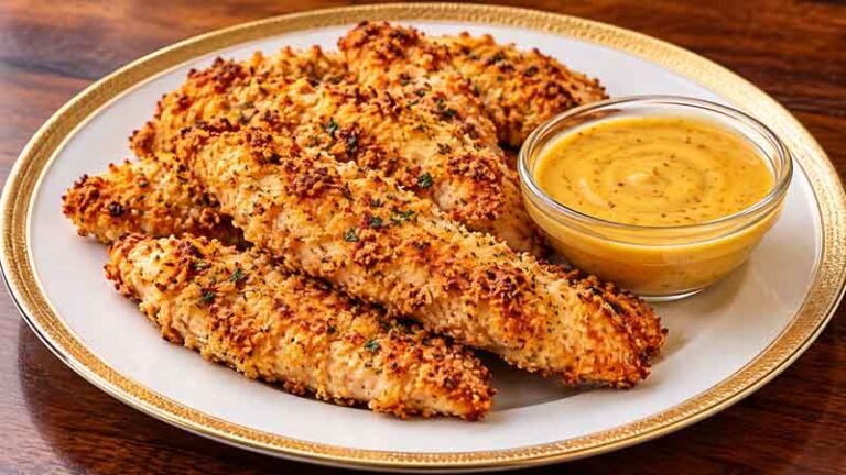 Baked Paleo Chicken Tenders with Honey Mustard Dip