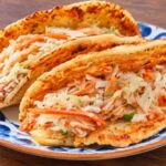 Buffalo Chicken Smashed Tacos