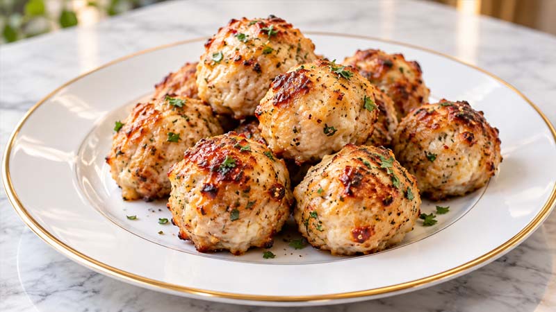 Cheesy Chicken Meatballs