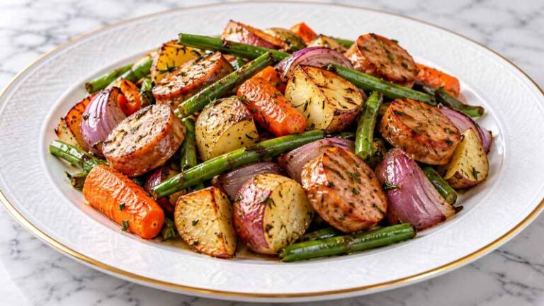 Chicken Apple Sausage Sheet Pan Dinner