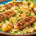 Chicken Apple Sausage with Cabbage