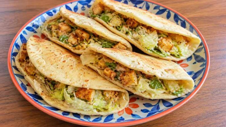 Chicken Caesar Smashed Tacos