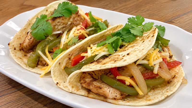 Chicken Fajita Smashed Tacos