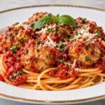 Chicken Meatballs and Spaghetti