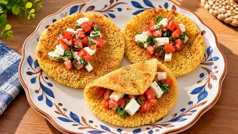 Chicken Parm Smashed Tacos with Caprese Salsa
