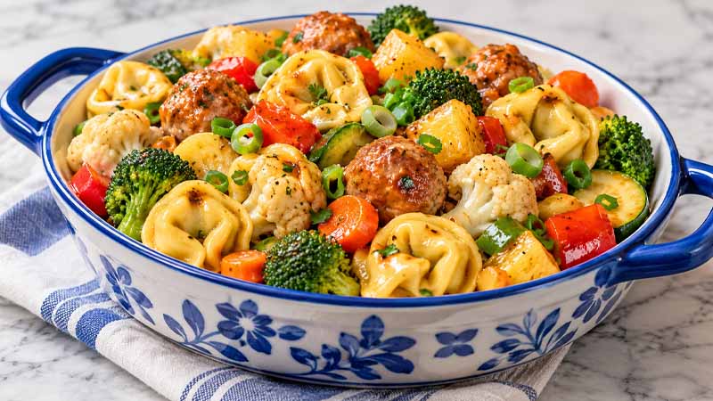 Chicken Sausage Tortellini Stir-Fry