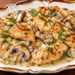 Chicken Tenders in Lemon-Mushroom Cream Sauce