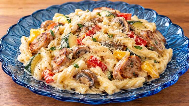 Cottage Cheese Sausage Pasta