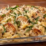 Creamy Chicken Sausage Orzo Skillet