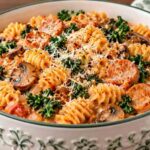 Creamy Kale and Chicken Sausage Pasta