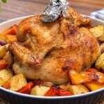 Easy Bundt Pan Roasted Greek Chicken and Vegetables