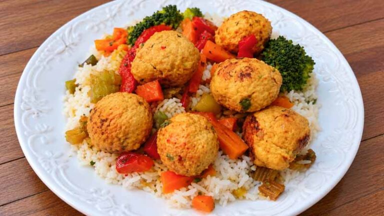 Garlic Ginger Chicken Meatball Bowls