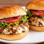 Greek Chicken Burgers with Feta