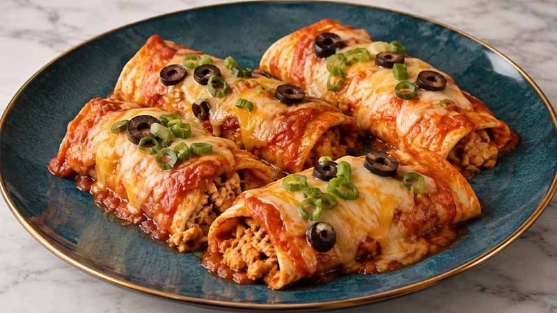 Ground Chicken Enchiladas
