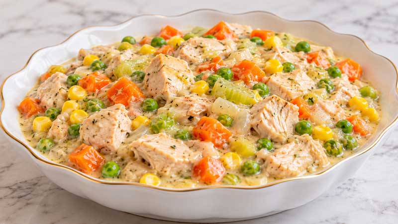 Instant Pot Chicken Pot Pie (Crustless and Gluten Free)