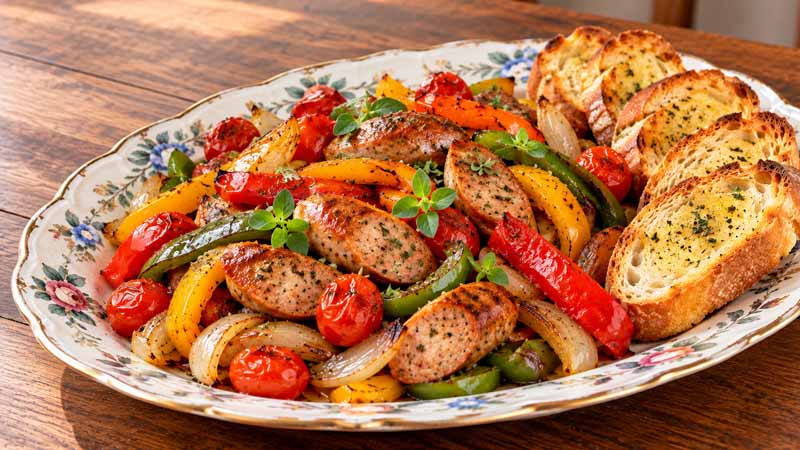 Italian Chicken Sausage and Peppers