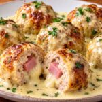Keto Chicken Cordon Bleu Meatballs