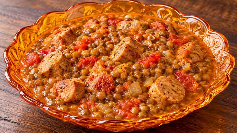 Lentil and Chicken Sausage Stew
