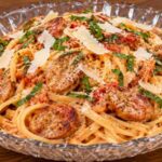 Linguine alla Panna with Sausage