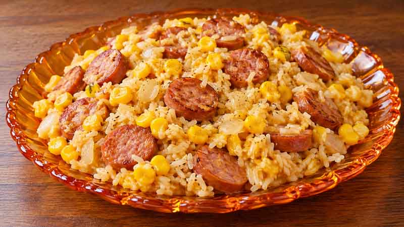 One-Pan Rice and Sausage Skillet