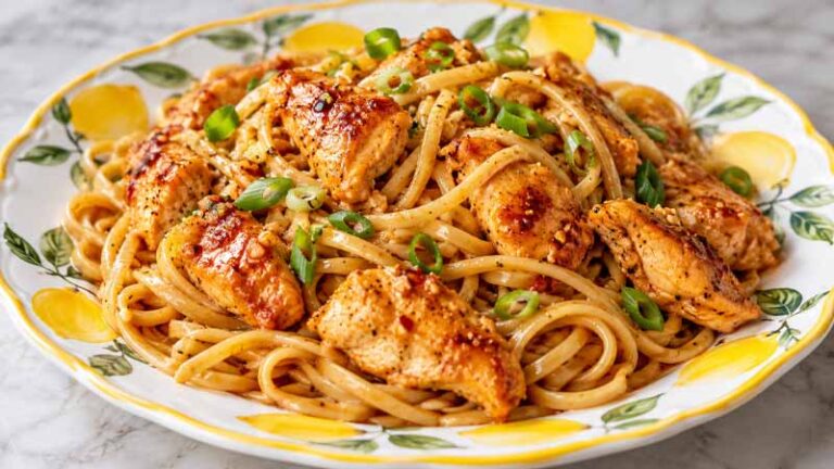 One Pan Tipsy Chicken and Noodles