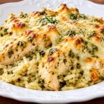 Pesto Chicken and Rice Bake
