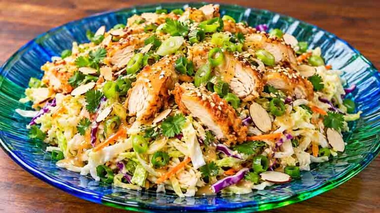 Quick and Easy Ginger Chicken and Cabbage Salad