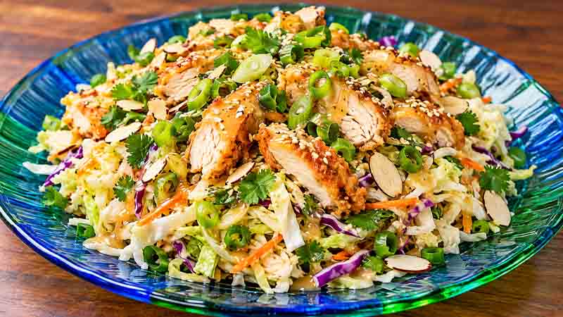 Quick and Easy Ginger Chicken and Cabbage Salad