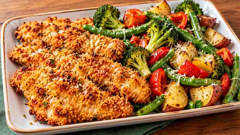 Sheet Pan Parmesan Chicken and Veggies