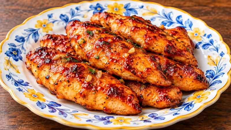 Tangy Oven-Baked Chicken Tenders without Breading