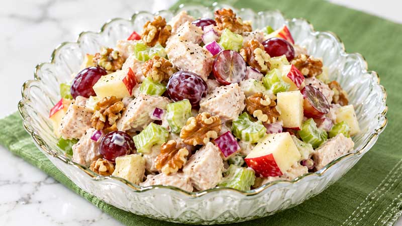 Chicken Salad with Apples, Grapes, and Walnuts