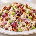 Pecan Chicken Salad Recipe with Grapes and Creamy Dressing