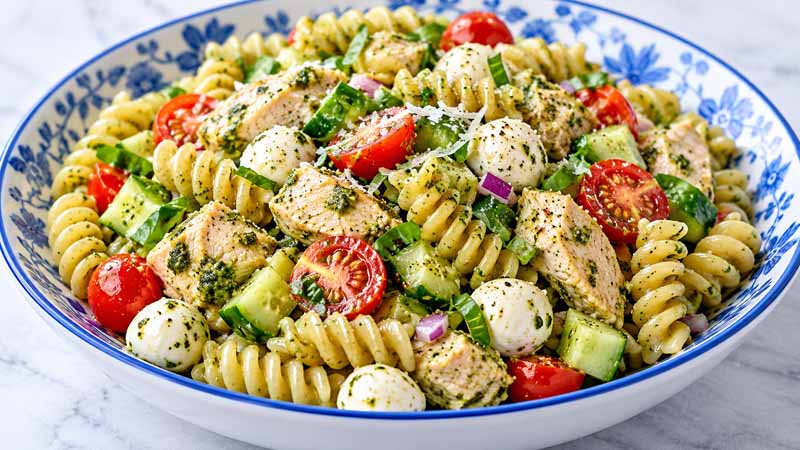 Pesto Chicken Pasta Salad