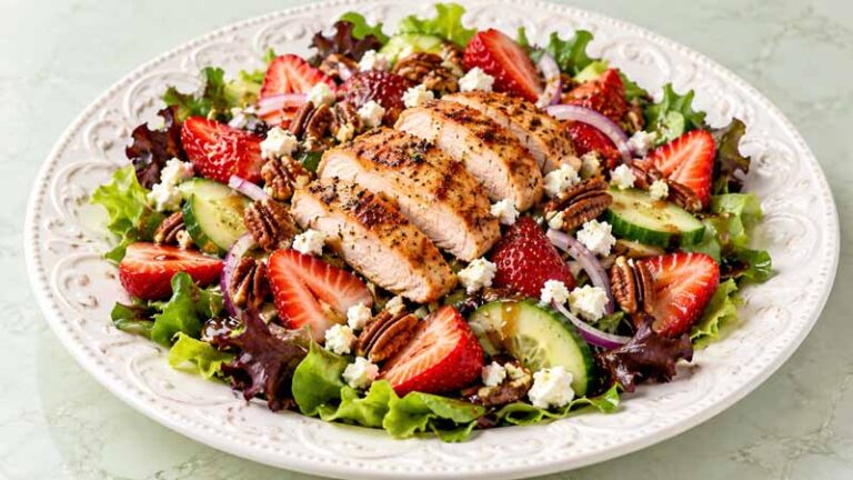 Strawberry Chicken Salad Recipe with Balsamic Dressing